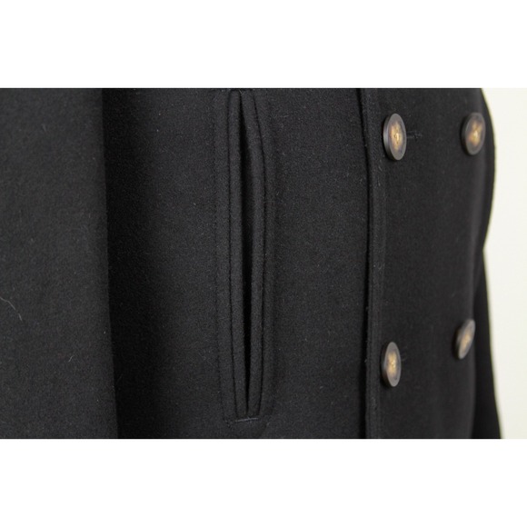 Michael Kors Mens Classic fit Double Breasted Peacoat Coat 48R Black E121842 - Picture 3 of 14